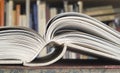 Open book, close up Royalty Free Stock Photo