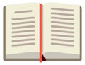 Open book color icon. Library symbol. Knowledge sign