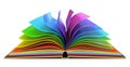 Open book with colorful pages Royalty Free Stock Photo