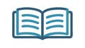 Open Book with Document Icon, Summaries, Reports, or Reference, vector design Generative AI Royalty Free Stock Photo