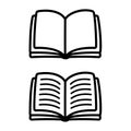Open book doodle icon