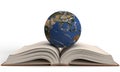 Open book earth world planet global map symbol world book Royalty Free Stock Photo