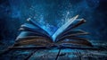 The Magic Open Book.AI generated image Royalty Free Stock Photo