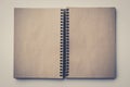 Open book, empty pages vintage look Royalty Free Stock Photo