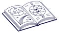 Open Book Geometric Patterns, Abstract Math & Logic, vector design Generative AI Royalty Free Stock Photo