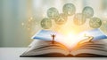Open Book of Inspiration: The Journey of Knowledge and Growth Royalty Free Stock Photo