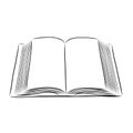 Open book hand draw Royalty Free Stock Photo