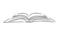 Open book hand draw Royalty Free Stock Photo