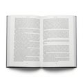 An open book with handwritten text and diagrams isolated on white background Royalty Free Stock Photo