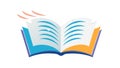 Open Book Icon: Education, Knowledge & Reading Symbol, vector design Generative AI Royalty Free Stock Photo