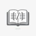 Open Book Icon for Education and Knowledge Royalty Free Stock Photo