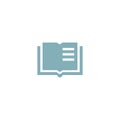 Open book icon. Education study vector. Learning knowledge symbol. Read text element. Royalty Free Stock Photo