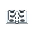 Open book icon. Education teaching concept. Vector illustration Royalty Free Stock Photo