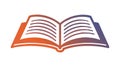 Open Book Icon, Knowledge and Learning Vector Graphic, vector design Generative AI Royalty Free Stock Photo