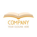 Open book icon. Logo for bookstore, shop etc.