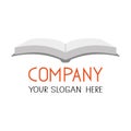 Open book icon. Logo for bookstore  shop etc. Royalty Free Stock Photo