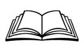 Open book icon logo vector.Education icon logo