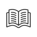 Open Book Icon, Reading, Knowledge Symbol Royalty Free Stock Photo