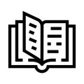 Open book icon representing education and learning Royalty Free Stock Photo