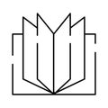 Open book icon representing knowledge and education Royalty Free Stock Photo