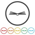 Open book icon. Set icons in color circle buttons Royalty Free Stock Photo