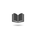 Open book icon with shadow Royalty Free Stock Photo