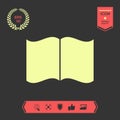 Open book icon . Graphic elements for your design