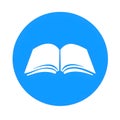 Open Book Icon: A Symbol of Knowledge and Learning Royalty Free Stock Photo