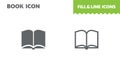 Open book icon, vector.