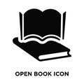 Open book icon vector isolated on white background, logo concept Royalty Free Stock Photo