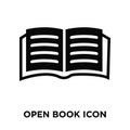 Open book icon vector isolated on white background, logo concept Royalty Free Stock Photo