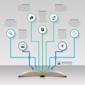 Open book. Infographic design template. Vector Royalty Free Stock Photo