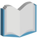 Open Book Isolated Vector Icon Editable