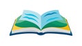 Open Book with Knowledge Icon, Education and Learning, vector design Generative AI Royalty Free Stock Photo