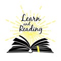 Open book learn and read poster