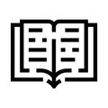 Open book learning icon symbolizing education and knowledge Royalty Free Stock Photo