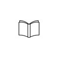 Open book line icon isolated on white background Royalty Free Stock Photo
