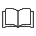 Open book line icon, web and mobile, read mode Royalty Free Stock Photo