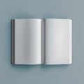 Open Book Mockup, Opened Blank Catalogue, Empty Magazine, Generative AI Illustration Royalty Free Stock Photo