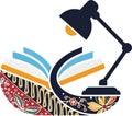Illuminated Batik Book Icon Royalty Free Stock Photo