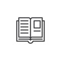 Open book pages outline icon Royalty Free Stock Photo