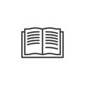 Open book pages outline icon Royalty Free Stock Photo