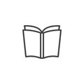 Open book pages outline icon Royalty Free Stock Photo