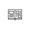 Open book pages outline icon Royalty Free Stock Photo