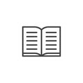 Open Book pages outline icon Royalty Free Stock Photo