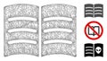 Open Book Polygonal Web Vector Mesh Illustration Royalty Free Stock Photo