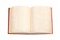 Open book with red cover and empty pages Royalty Free Stock Photo