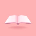 Open book side view isolated object. Royalty Free Stock Photo