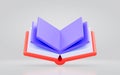 open book sing cartoon look 3d render concept for reading story