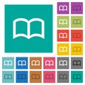 Open book square flat multi colored icons Royalty Free Stock Photo